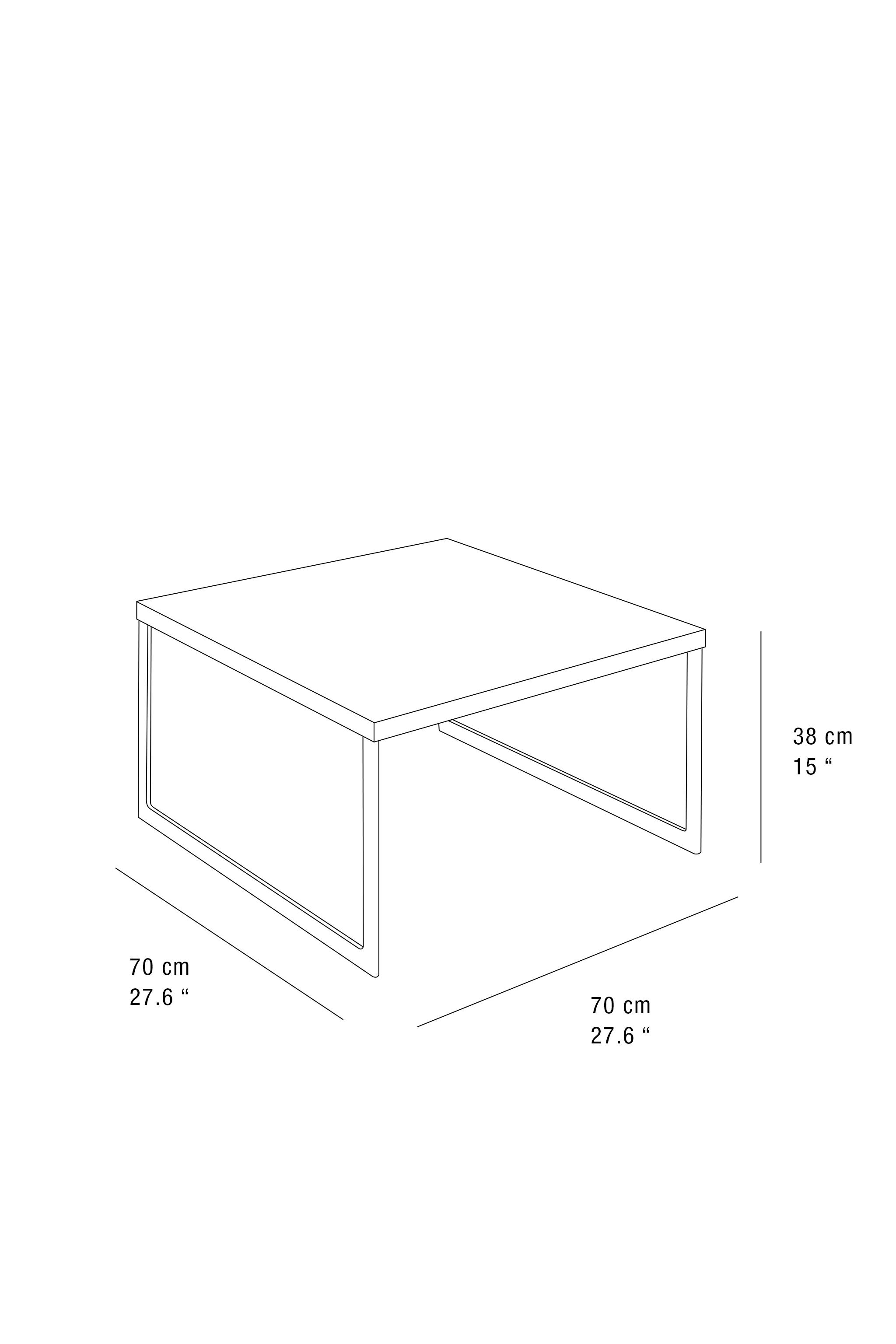 SQUARE STAINLESS STEEL SIDE TABLE